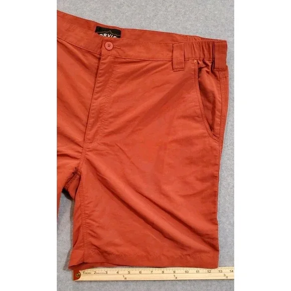 Orvis Men's Quick-Dry Orange Shorts Size XXL - Picture 5 of 7